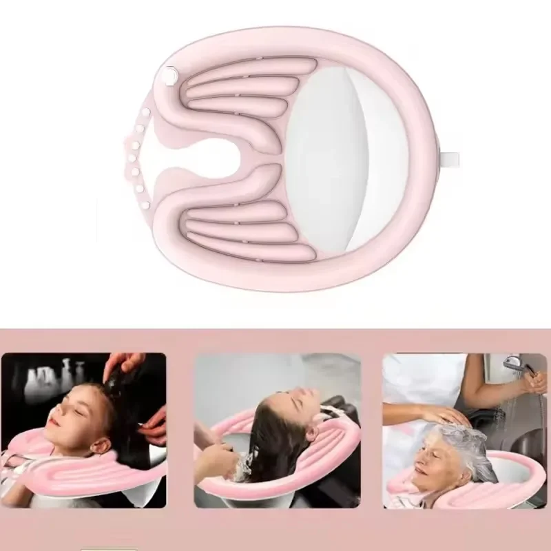 

Портативная надувная раковина для мытья волос, складная раковина для шампуня из ПВХ для беременных женщин, пожилых пациентов, быстро надуваемая, обесженная