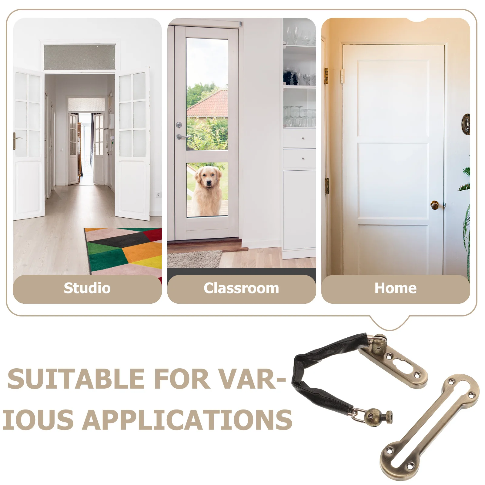 

Heavy Duty Latch For Front Stainless Steel Interior Bolt Chain Chain For Inside Home Reinforcement Lock Front Door Security Lock