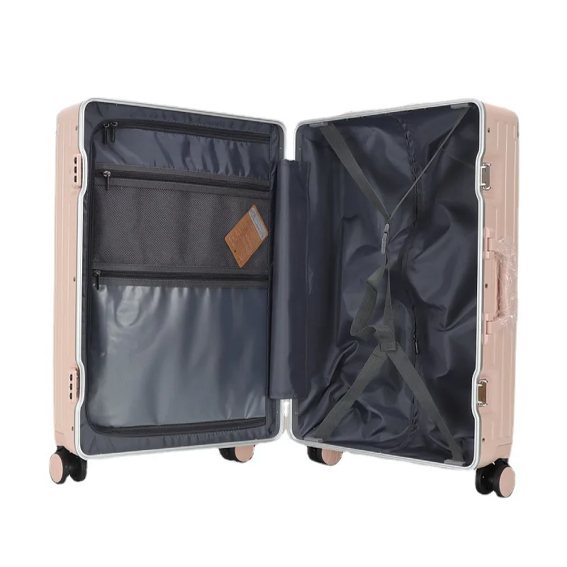 Large capacity luggage carousel  candy color aluminum frame pull rod travel code box Travel suitcase Bacoach bag