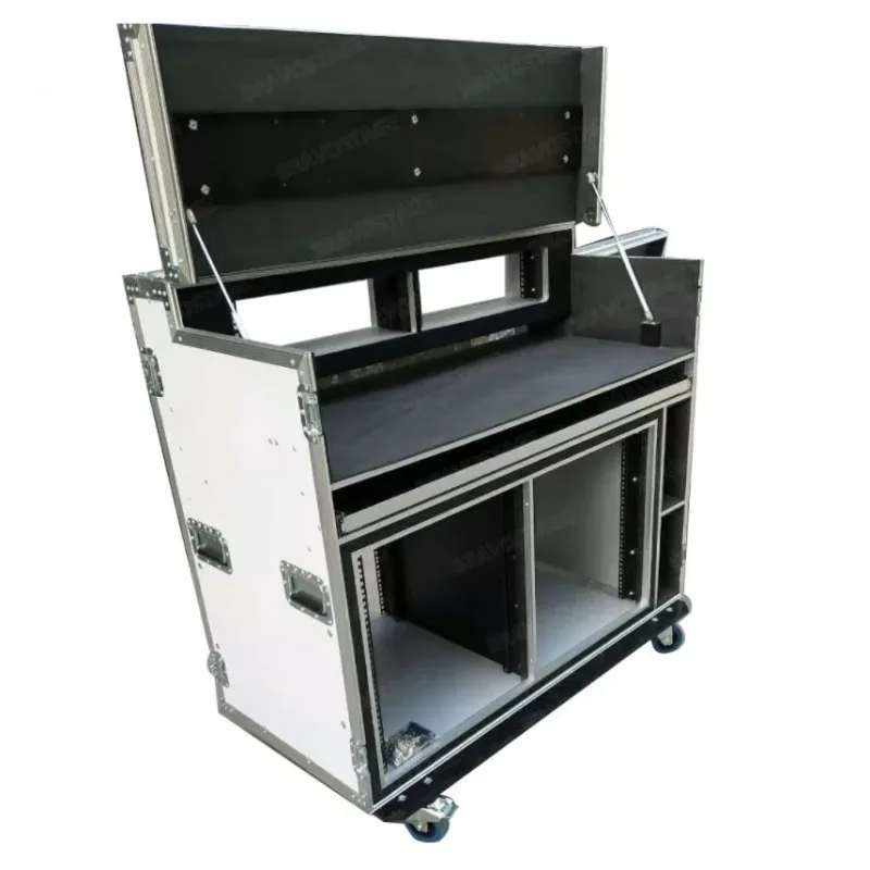 Custom Multi-function Regulation Controller Mixer Flight Cases Workstation Pull-Out Drawer