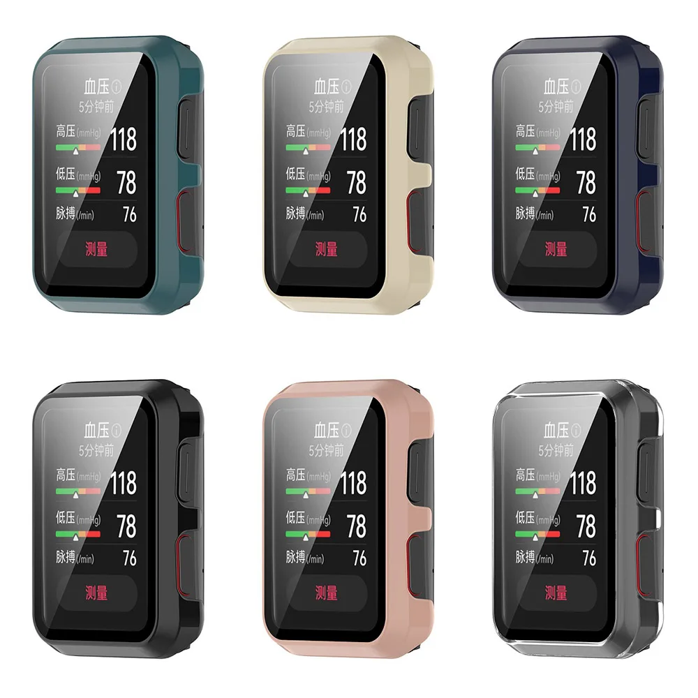 PC + Tempered Glass Protective Case For Huawei Watch D Full Screen Protector Shell Frame Bumper