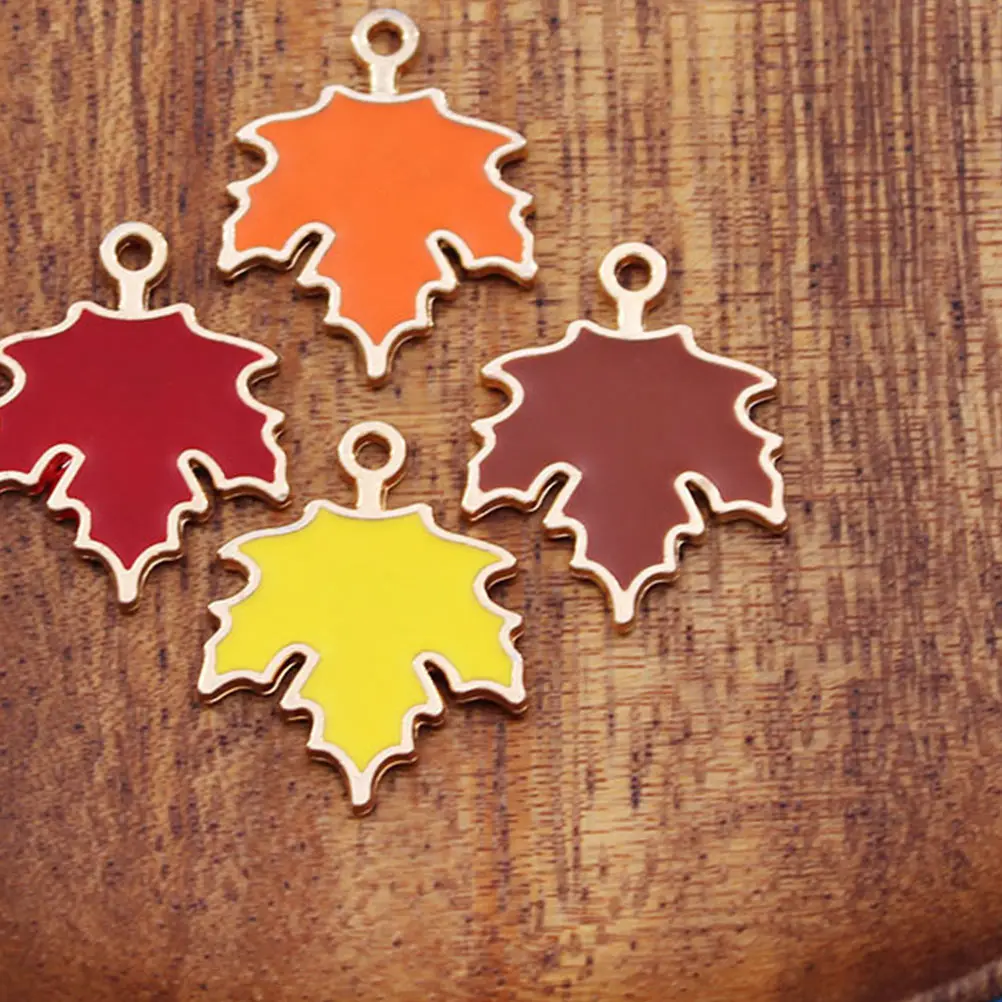 

20pcs Maple Jewelry Supplies Leaf Pendant for DIY Earrings Necklace Jewelry Accessories Fall Leaves Charm Making