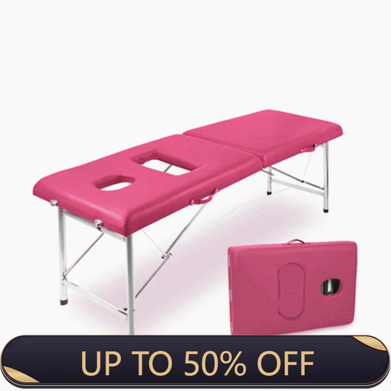 Lightweight Portable Massage Table Trendy Elegant Multifunctional Adult Massage Bed With Opening For Breasts Muebles Furniture