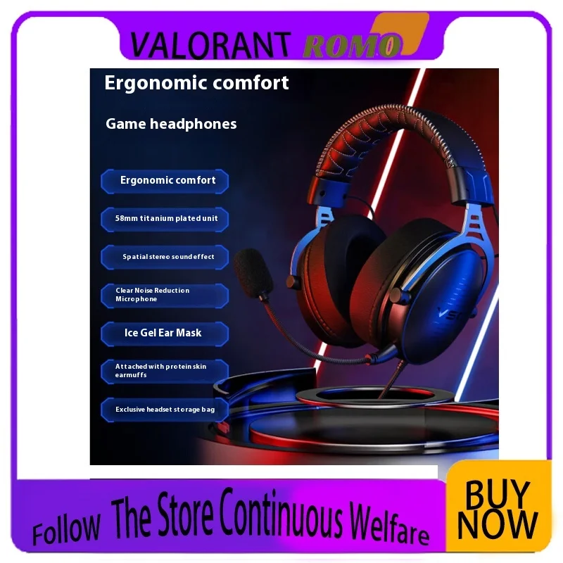 

Vsg2 Gaming Headset Gaming Headset Wired Noise Cancelling Headset Fps Pubgcsgo Valorant Lolsecond-Generation Headphone