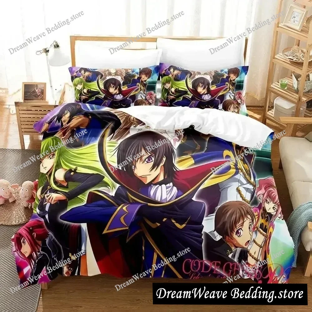 

3D Print Anime Code Geass Bedding Set Single Twin Full Queen King Size Bed Set Adult Kid Bedroom Duvet Cover Sets Luxury Gift