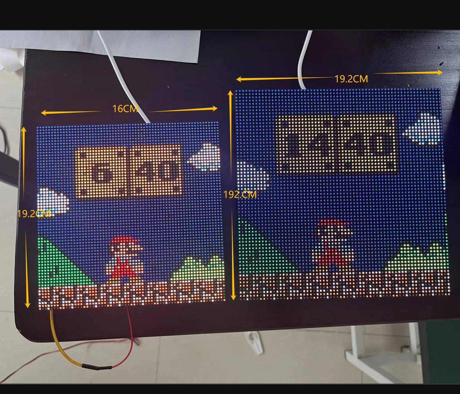 Painel De Parede De Vídeo LED Full Color, Módulo, Adequado Para Telas De Display LED, Pixel Interior, Animação, ESP32 +, P2.5