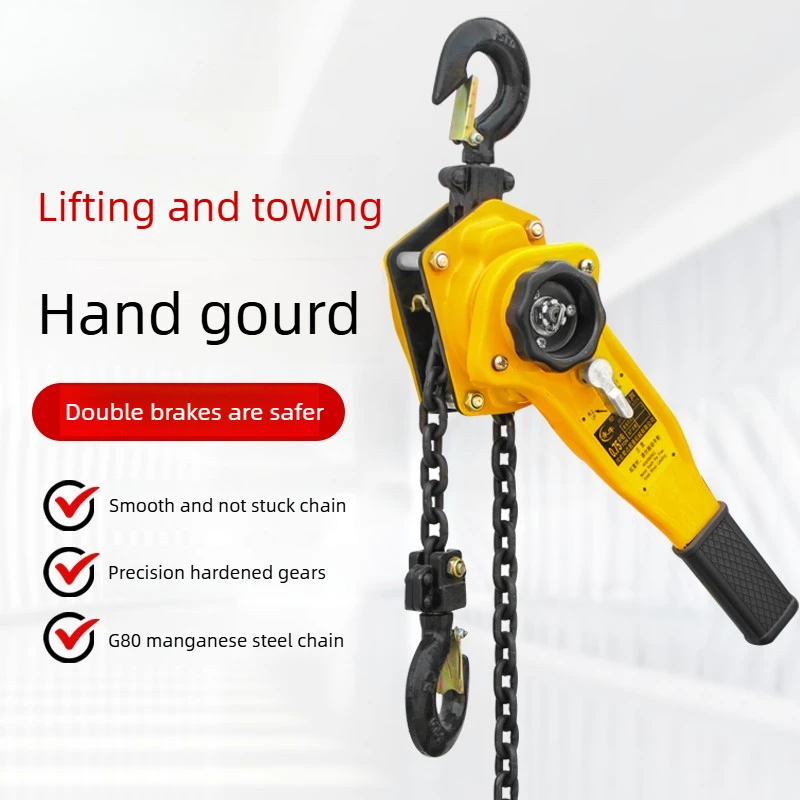 75 Ton 1.5 Ton Manual Hand Lever Hoist Lifting Chain Block Hand Operated Pulling Winch Portable Manual Lifting Tensioner Hoist