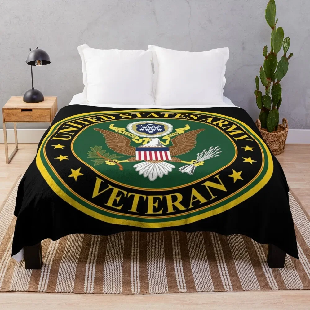 

Army - US Army Veteran Throw Blanket Loose Vintage heavy to sleep sofa bed Blankets