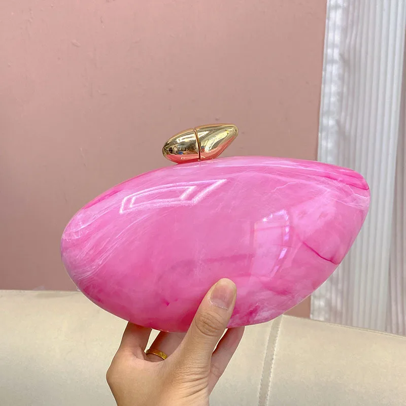 

Акриловая сумка с мраморным узором, темпераментная личность, гусиное яйцо, ниша, дизайн, ручная сумка-мессенджер, обеденная сумка