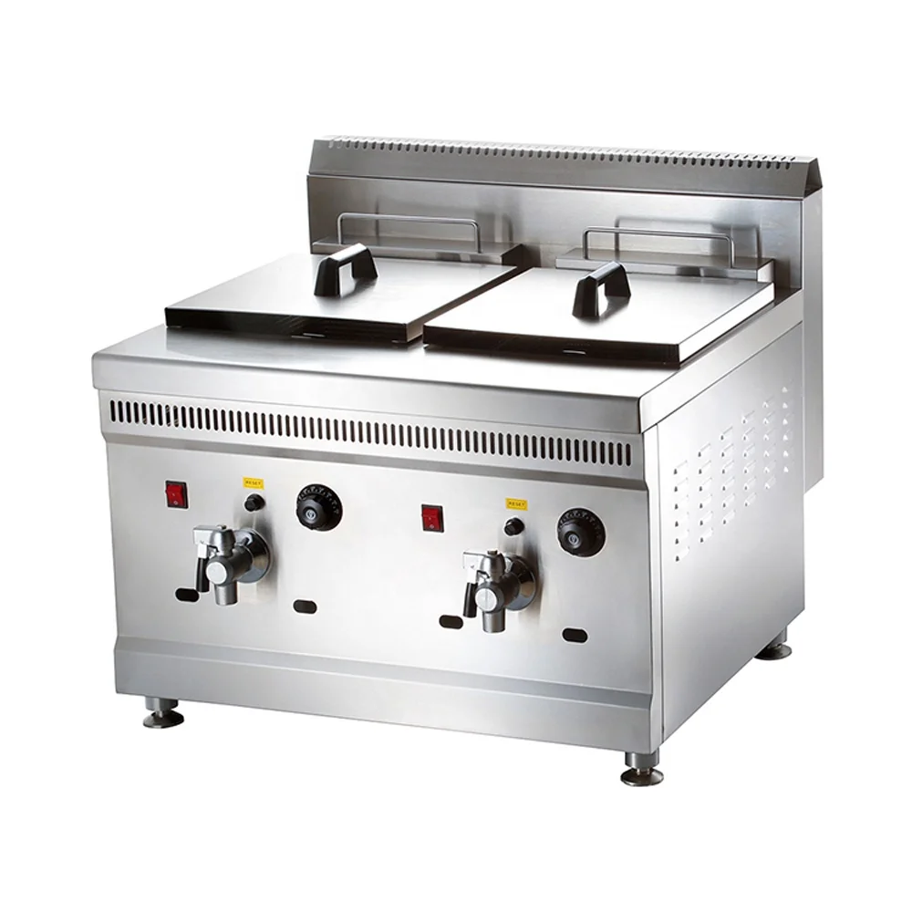 Commercial Single Tank Double Baskets New GDeep Fryer Machine Chicken Oil Deep Fryer