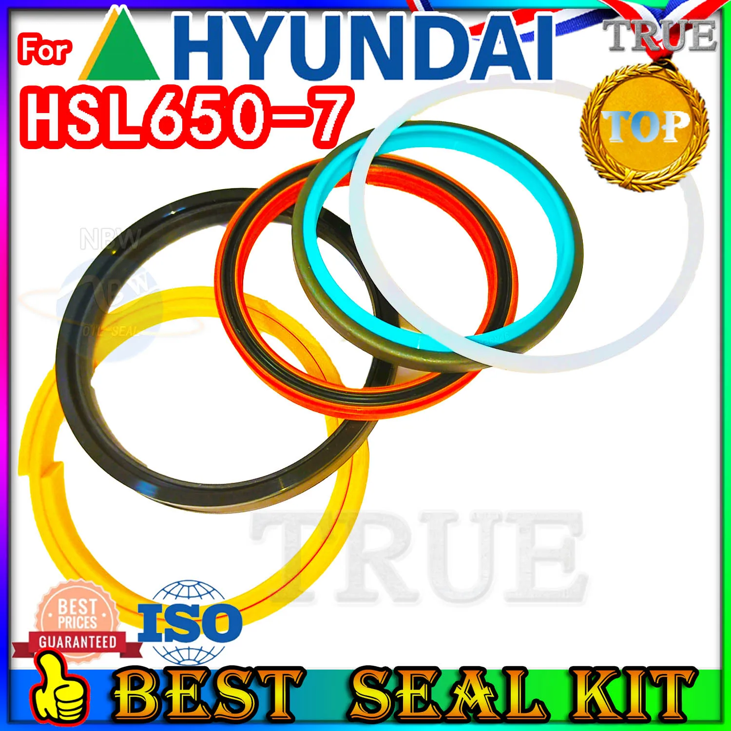 

For HSL650-7 Hyundai Oil Seal Repair Kit Parts MOTOR Piston Rod Shaft Replacement Dust Bushing FKM Control Bucket Boom Arm