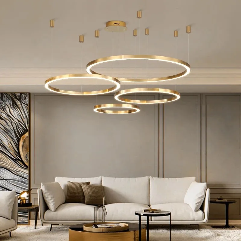 High Quality Modern Restaurant K9 Suspend Golden LED Crystal Chandelier Light Bedroom Pendant Hanging Lamp For Dining Room