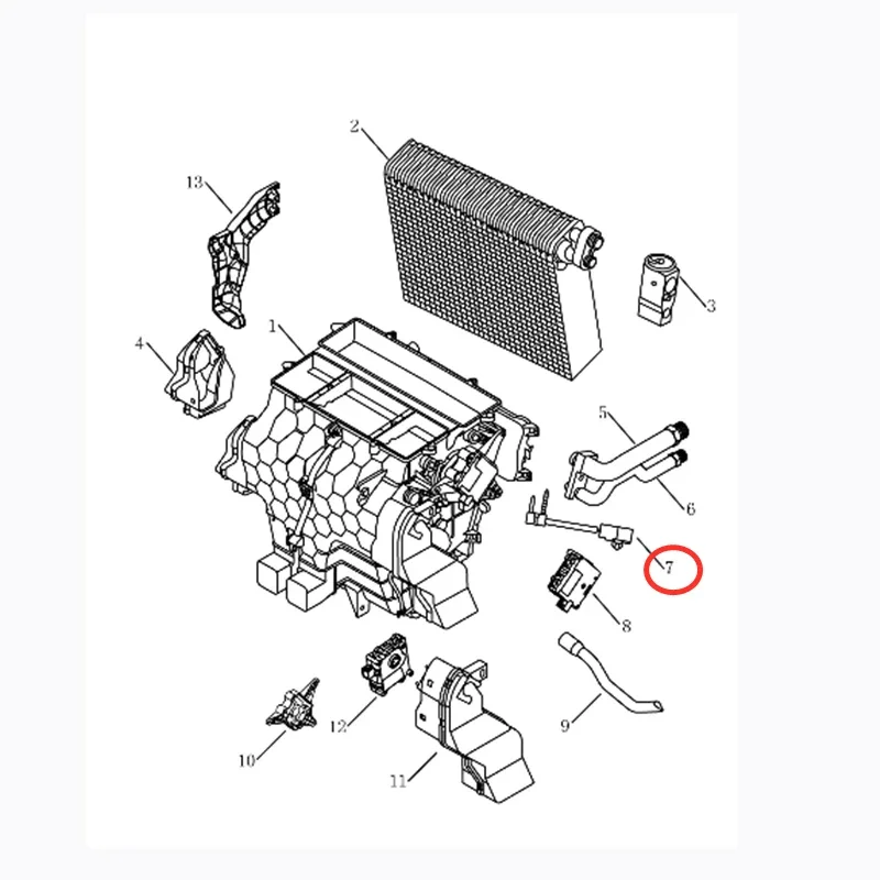 Evaporator Tank Temperature Sensor for GEELY EV350/EV450/EV500 OE:1016021228