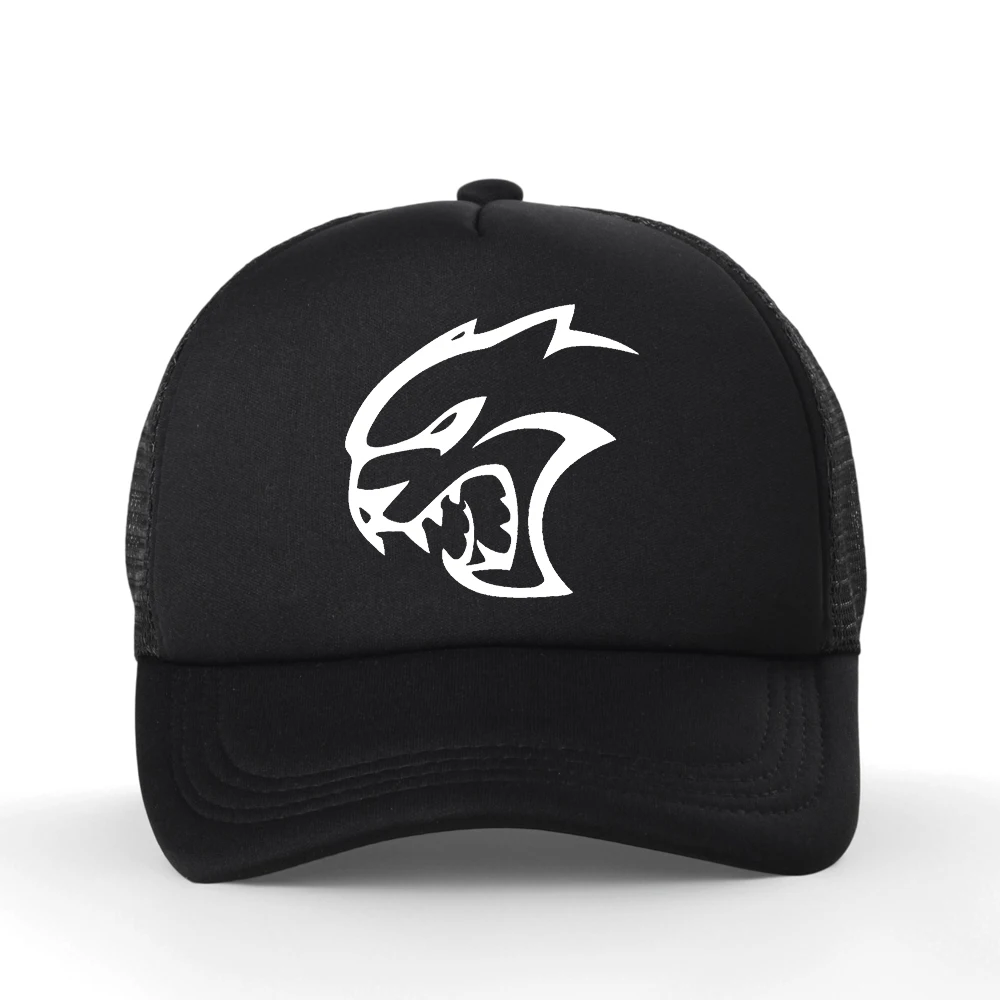 Hellcat Head Baseballkappe, modisch, lässig, für den Außenbereich, Unisex, verstellbare Snapback-Mütze, lässige Mesh-Trucker-Hüte – Detail 5