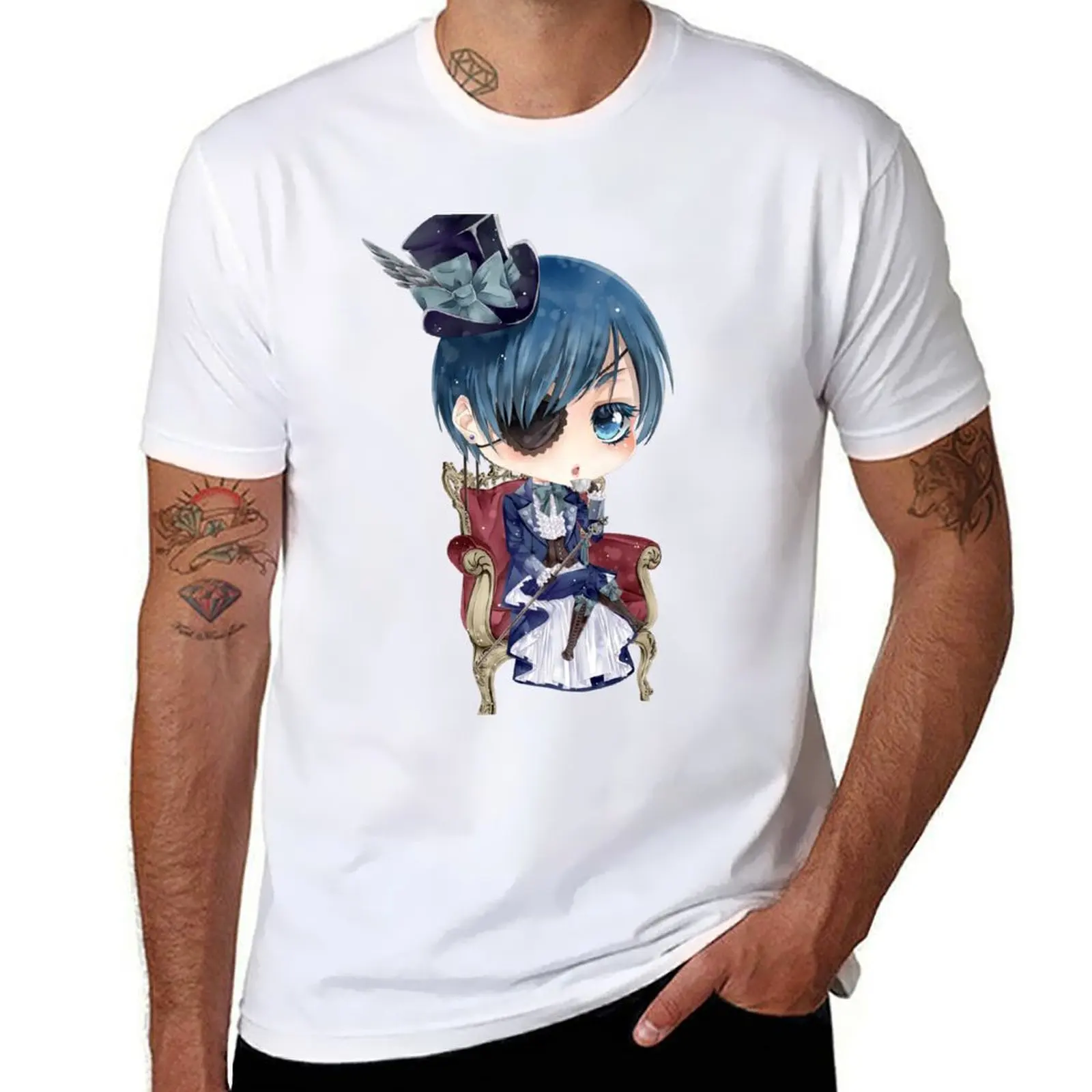 

cotton man shirts t T-Shirt t Chibi man for Ciel shirts men