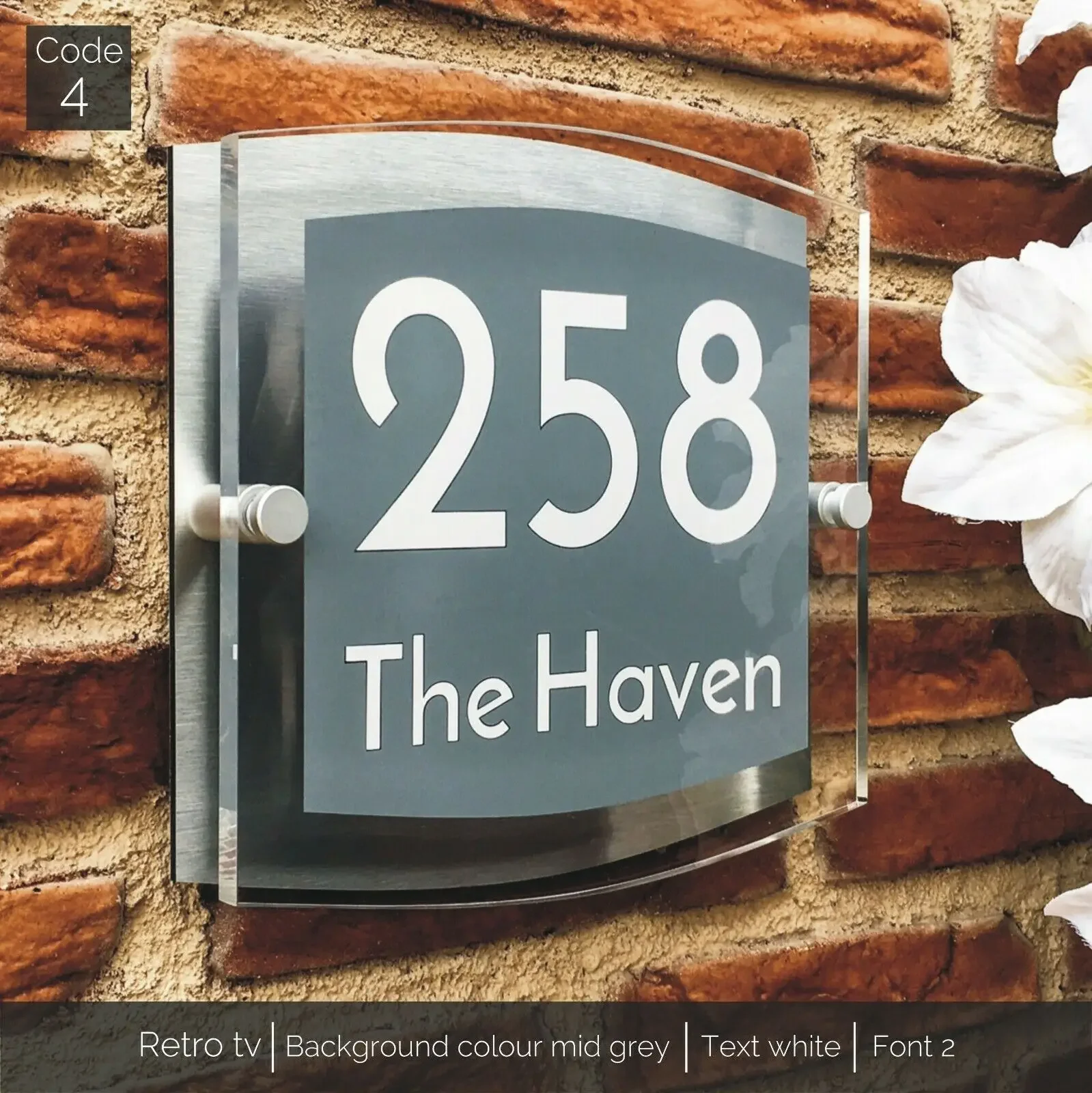 Customized Acrylic Black Golden Door Number House Signs Personalised For Your Home Numbers Names Letters