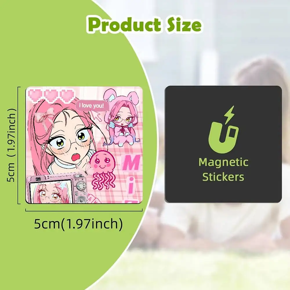 Mizi A-ALIEN STAGE Acrylic Refrigerator Magnets Square Sticker Kitchen Office Decor Creative Birthday Craft Gift