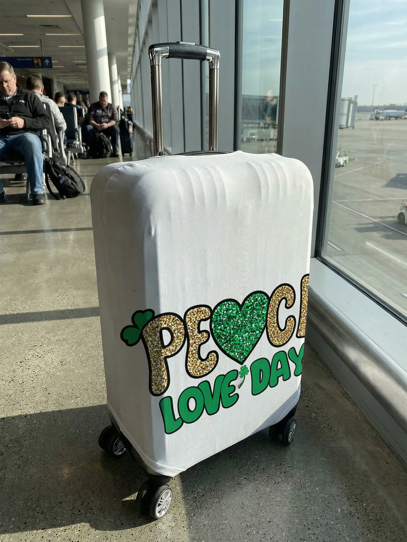 Clover glitter luggage protection case, suitable for 18-32 inch luggage cases, luggage handle gloves, travel accessories