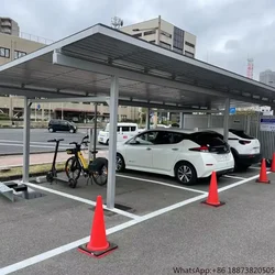 Vendita calda pannello fotovoltaico impermeabile sistema di montaggio solare in alluminio capannone per parcheggio auto posto auto coperto solare