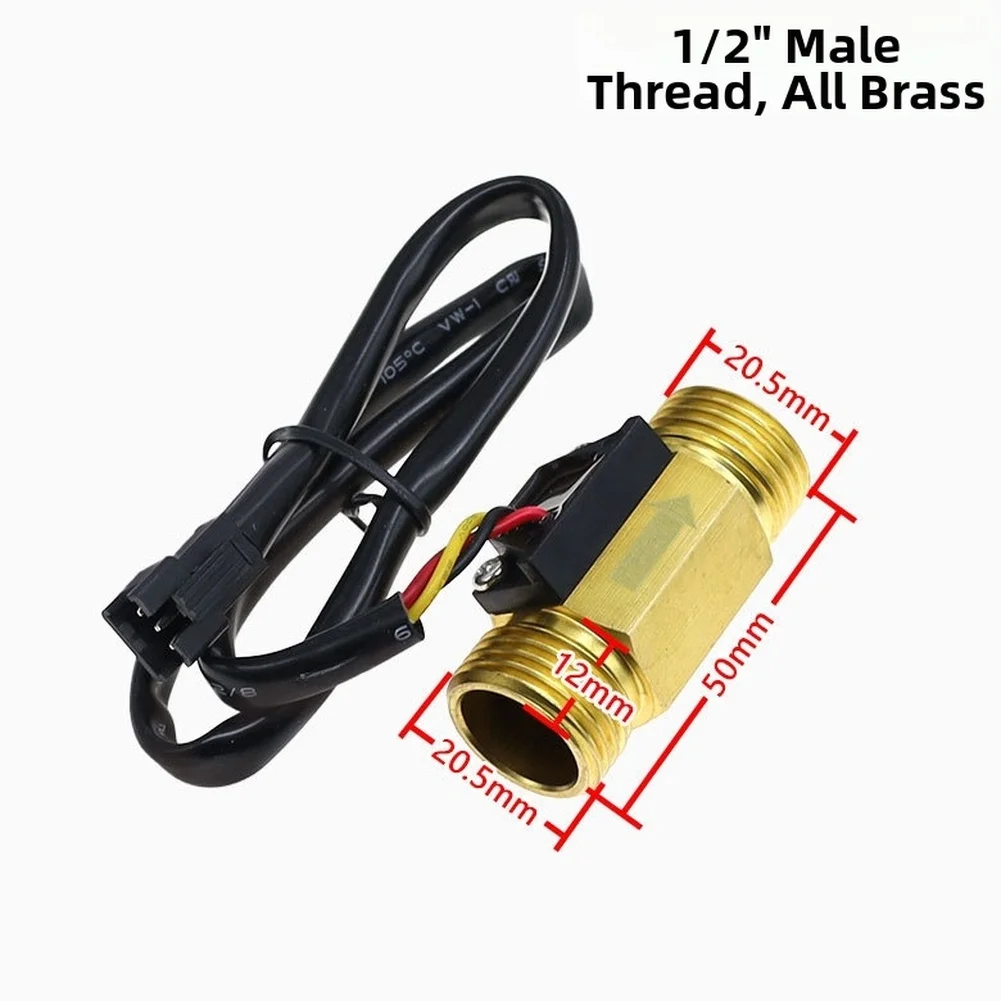 Copper Water Flow Sensor Hall Effect Switch For Gas Water Heater Wall Mounted Boiler Temperature Regulation Replacement Part
