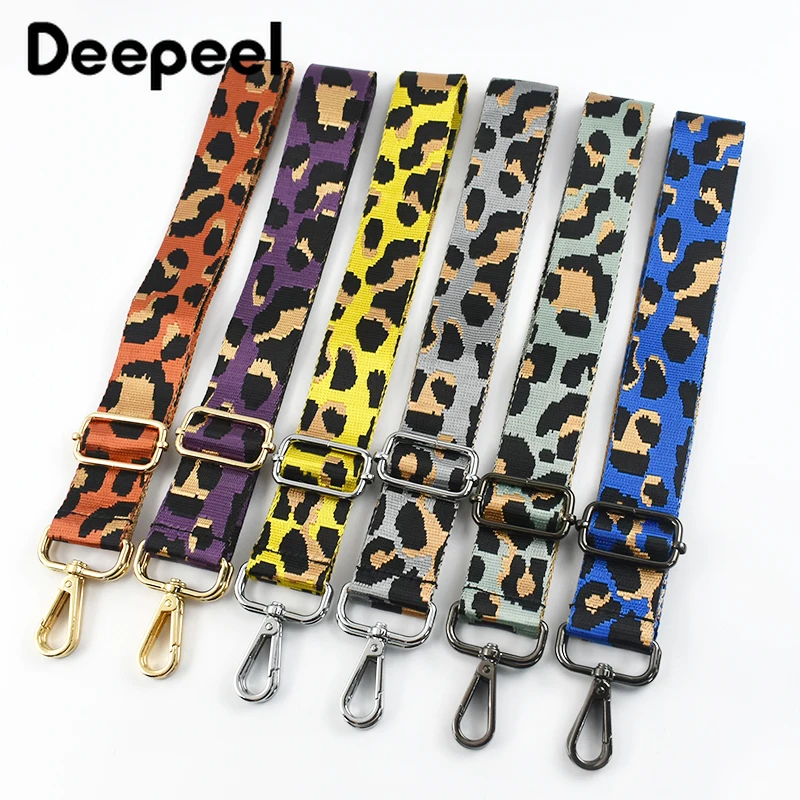 

1Pc Deepeel 38mm Women Jacquard Bag Belts Leopard Shoulder Crossbody Straps Adjustable Webbing Strap DIY Bags Accessories
