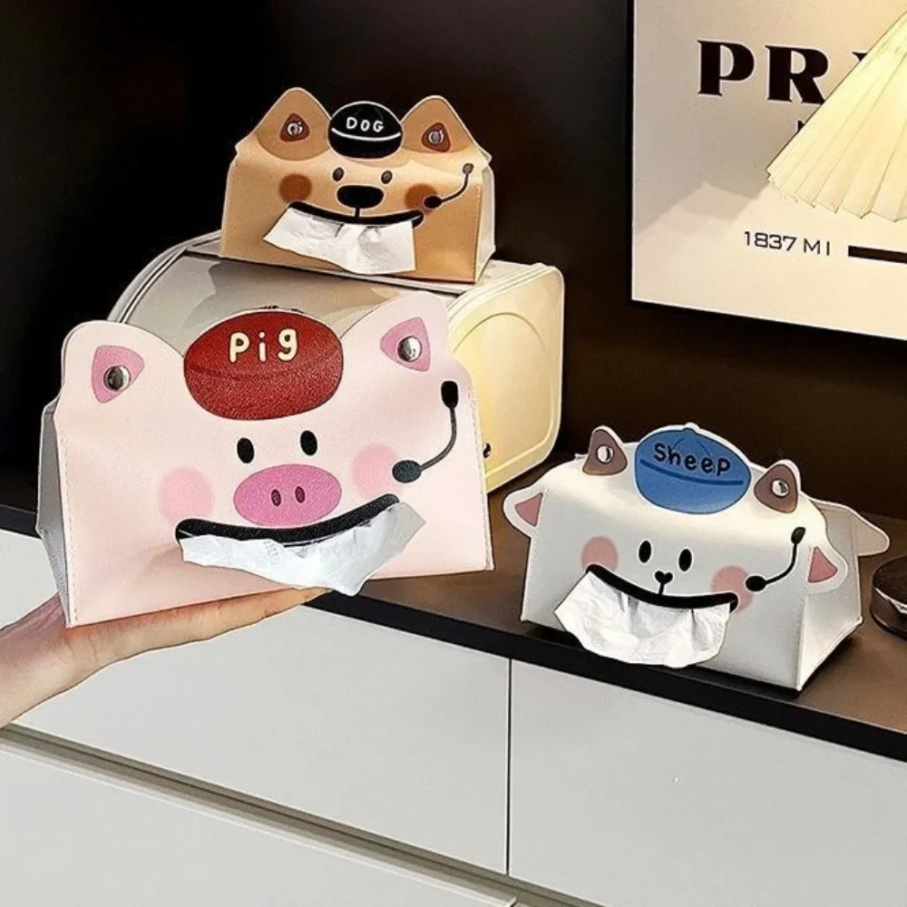 

Ins мультфильм креативная домашняя книга настольная бумажная коробка большой емкости гостиная усовершенствованная кожаная коробка для салфеток бумажная коробка