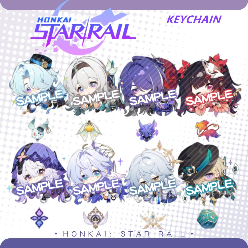 New Honkai: Star Rail Acheron Robin Aventurine Firefly Keychain Cute Cartoon Anime Pendant Key Ring Backpack Jewelry Gift Badge