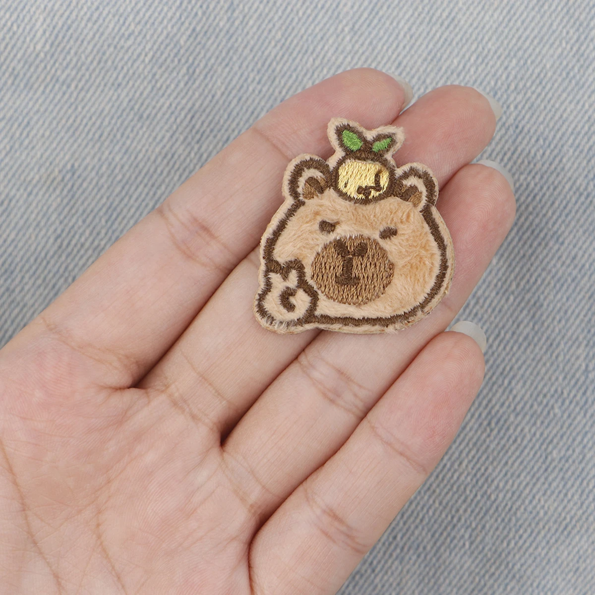 Cute Cartoon Capybara Patches For Clothes Men Women Embroidery Applique Fusible Patch DIY Ironing Stickers Badge Accessories