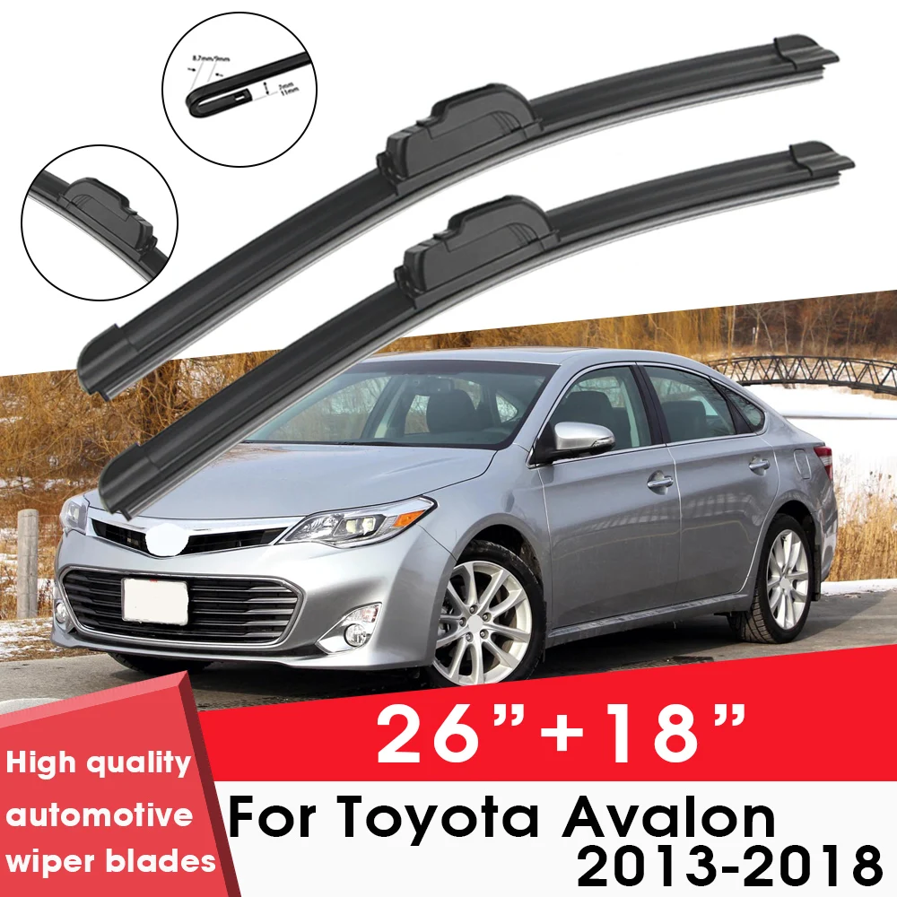 Lâmina de limpador de carro para Toyota Avalon 2013-2018, 26 "+ 18", pára-brisa, pára-brisas, borracha, silício, carros, limpadores, acessórios