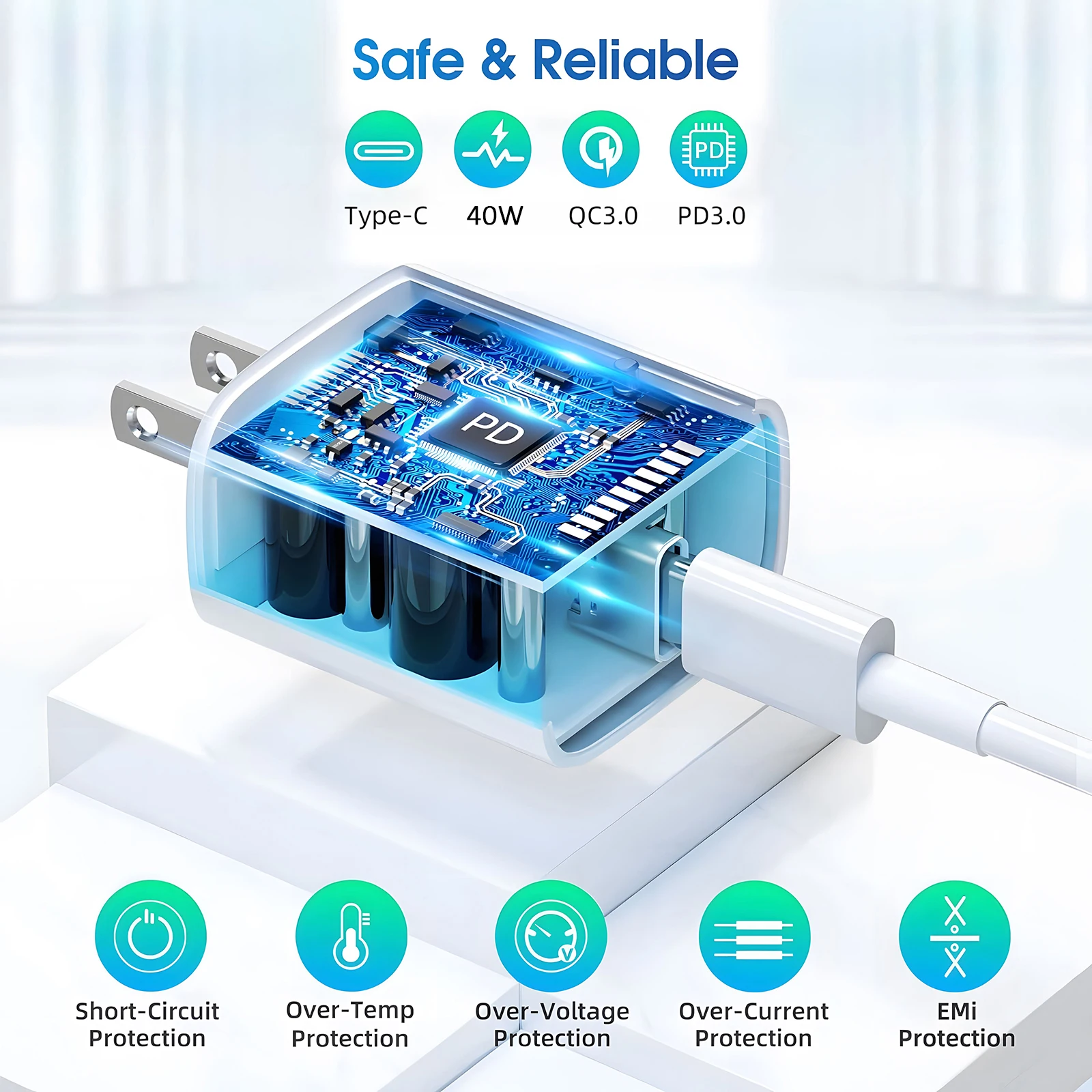 40 واط USB C شاحن سريع آيفون 14 13 12 11 برو ماكس X XS شحن سريع نوع C كابل بيانات مجموعة شاحن الهاتف الملحقات