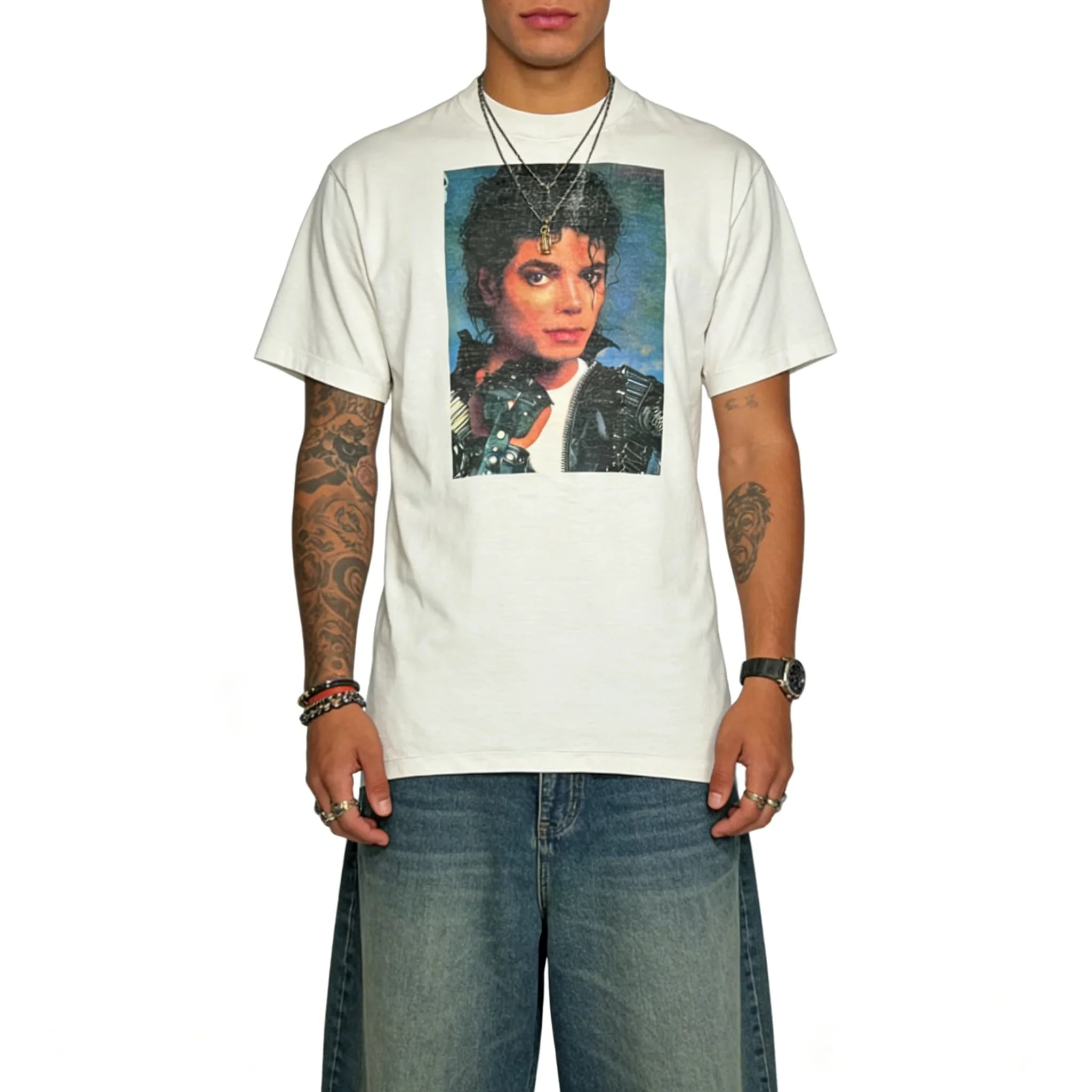 The King of Pop Michael Jackson Digital Printed Fashion Tee Men Women Adults Children Boy Gril Kids Parent Child Cotton T shirt