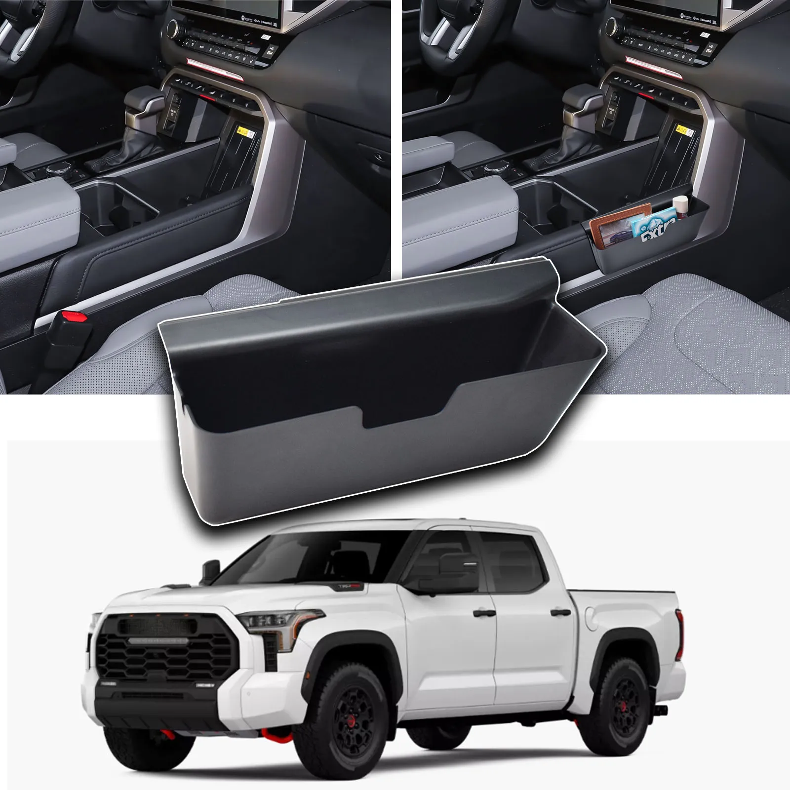 Gear Shift Hanging Storage Box For 2022 2023 2024 2025 Toyota Tundra Accessories Center Console Organizer Hanging Car Box Tray
