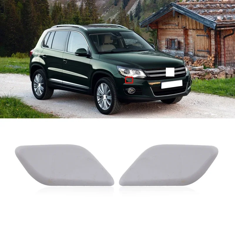 

For VW TIGUAN import 2010 2011 2012 Front Bumper headlight washer spray nozzle cover headlamp washer jet Lid Hood shell