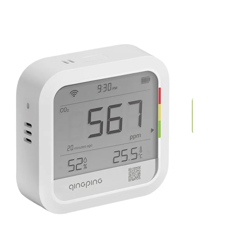 

Qingping CO2 Meter Carbon Dioxide Detector WIFI Time Digital LCD Indoor Thermometer Hygrometer Home Temperature Humidity Sensor