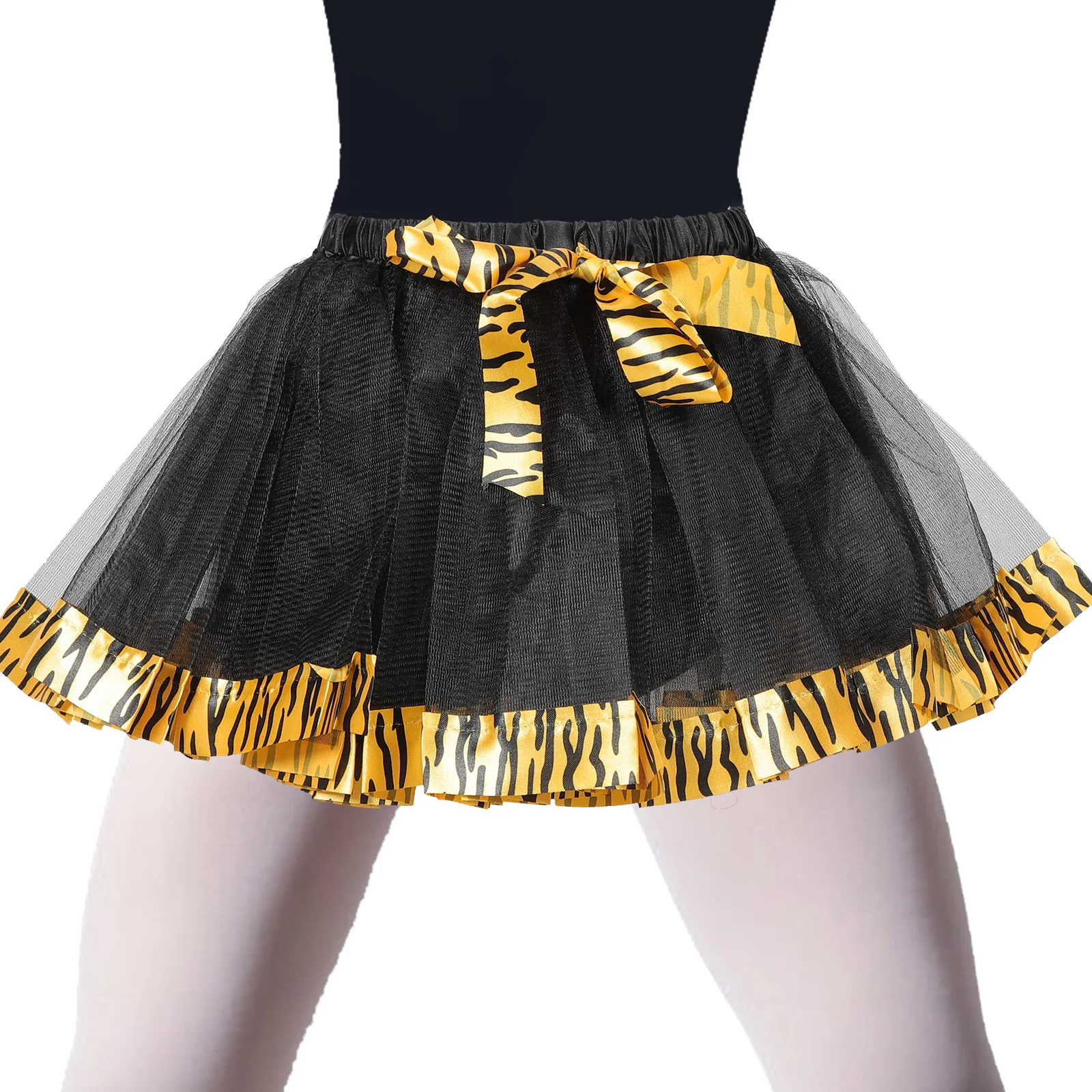 

Girl Mesh Tutu Skirt Lightweight Animal Print Ballet Performance Skirt for Dance Party Birthday Costume