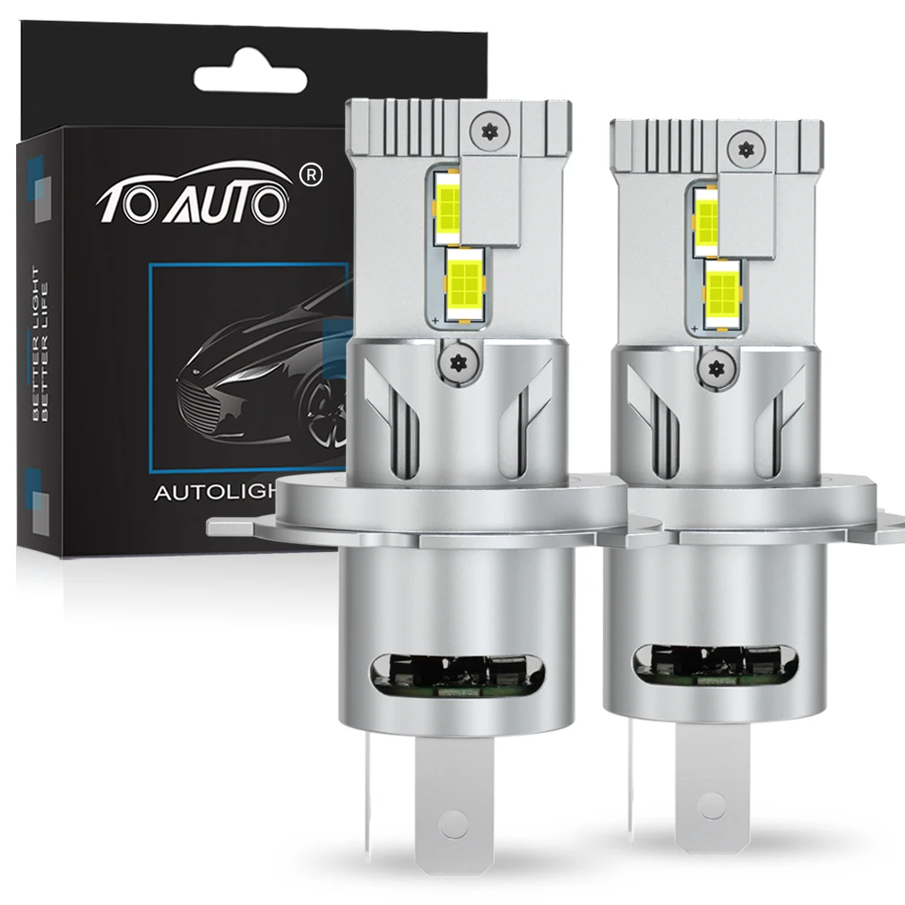 

H4 LED Headlight Canbus 120W 40000LM LED H4 Light Aluminum Bulbs with Fan Turbo Lights Car Hi/Low Headlights 6500K
