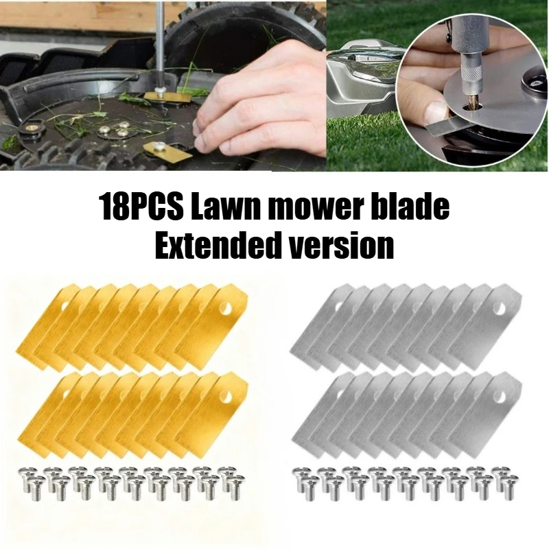 

18 шт., лезвия для триммера для травы, сменный триммер для газонокосилки, садовые роботизированные газонокосилки, расширенная версия 43 мм