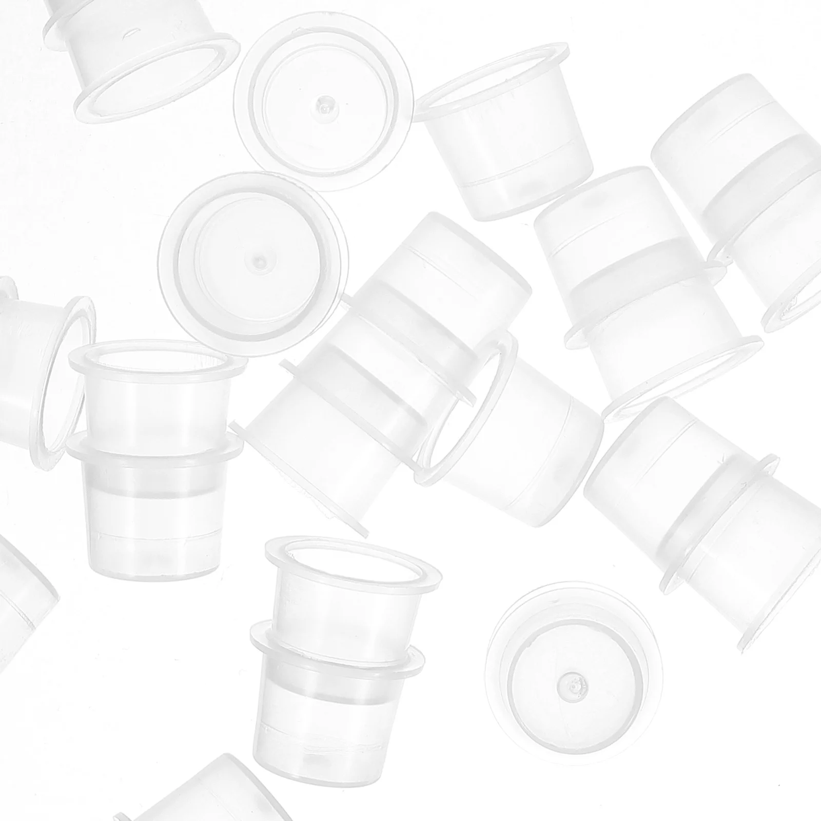 

1000pcs Transparent Pigment For Tattoo Holder Plastic Paint Container Durable Reusable Disposable Storage Kit Ink With Base