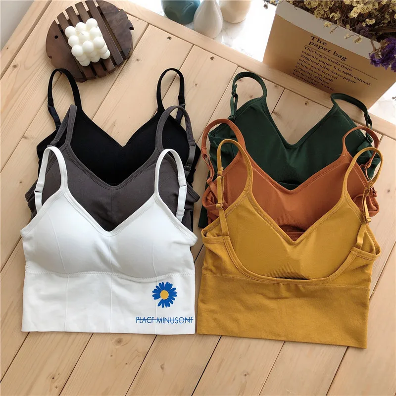 Underwear Comfortable Little Daisy Seamless Beauty Back Camisole Wrapped Chest Yoga Sports No Steel Ring Can Be Worn outside Und