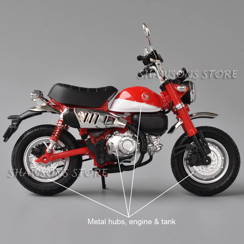 1:12 Scale Diecast Model Motorcycle Toys Monkey125 Mini Bike Miniature Replica