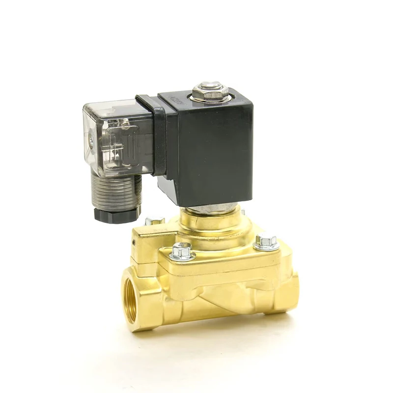 GOGO 50bar 2 Way High Pressure Brass Solenoid Valve For Air Argon Nitrogen 1/2"