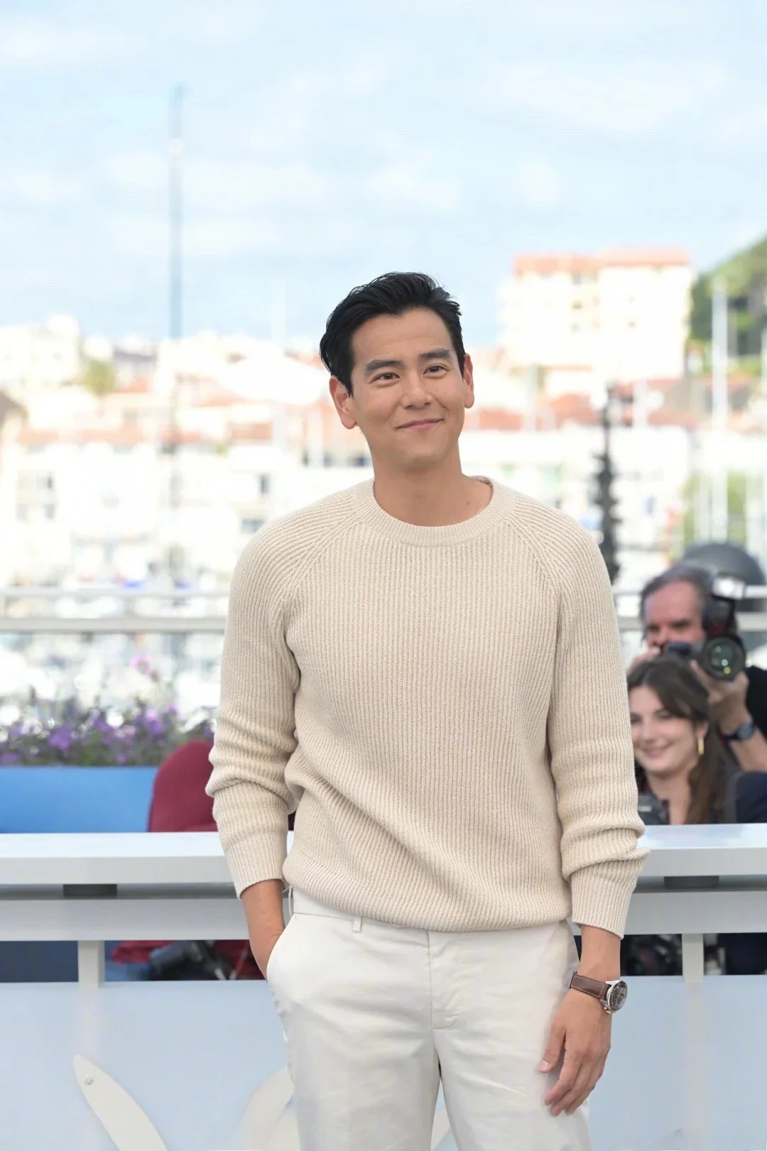 الرجال الخريف الشتاء محبوك سترة الصوف مزيج ثي إبرة العمودي المشارب تويست الملمس جولة Ne العلوي تريكو #1