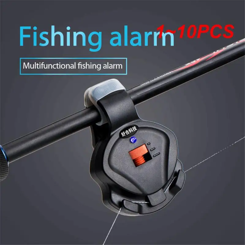 صفارة إلكترونية لقضيب الصيد ، إنذار لدغة السمك ، مؤشر ضوء LED ، صوت عالٍ ، خط سمك ، معدات تنبيه ، 1-10