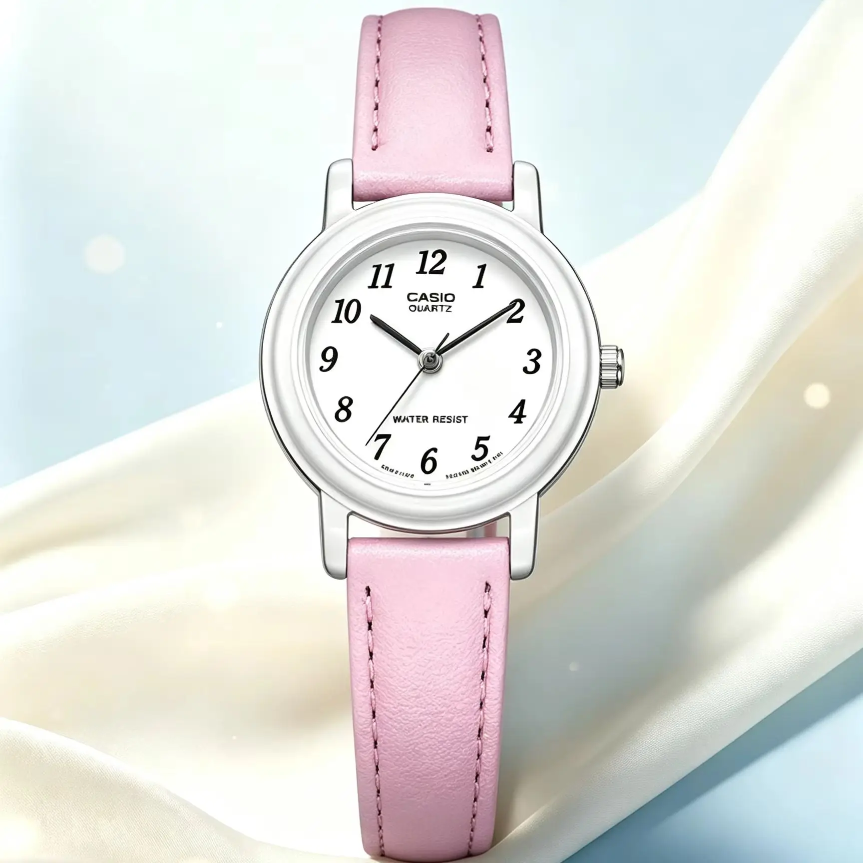 Reloj de cuarzo para mujer Casio LQ‑139L | Analógico de 3 agujas | Estuche de Resina | Correa de Cuero Genuino | Resistente al Agua 30M | Reloj de Pulsera Informal