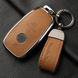 For Mercedes Benz Key Cover,Key Case, leather,For Benz A C E S G Class GLC CLE CLA GLB GLS W177 W205 W213 W222 X167 AMG Keychain