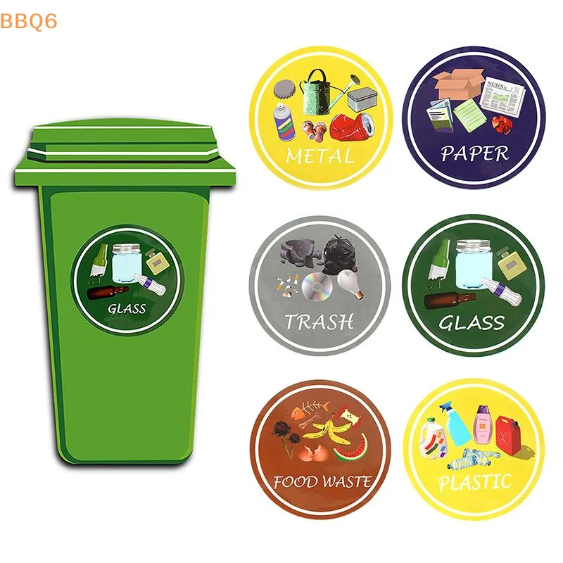 Autocollant pour poubelle de recyclage, pour une classification facile des déchets, imperméable, adapté aux communautés, aux écoles, aux familles, aux bureaux