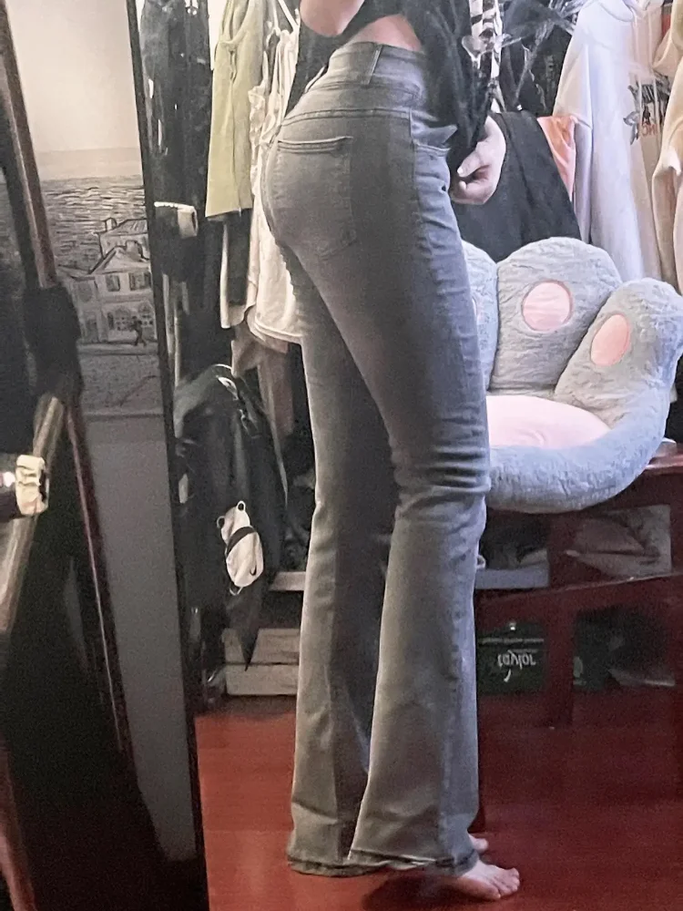 

Flare Jeans Women Korean Fashion High Waist Slender Retro Spicy Female All-match Casual Daily Streetwear Attractive Summer Chic