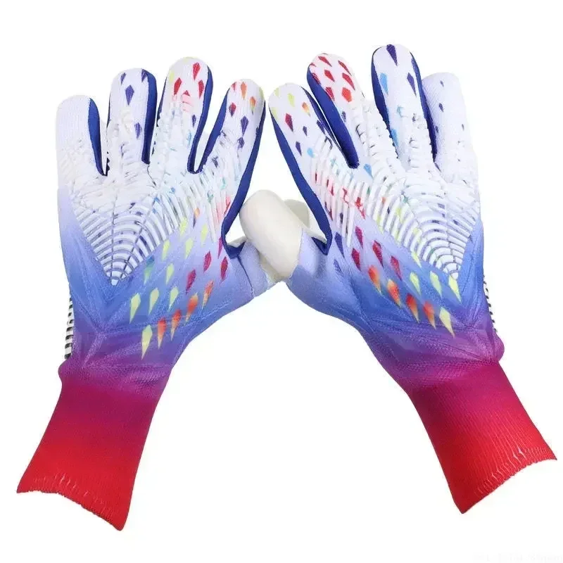 

Hot sales Kids Adults Goalkeeper Gloves Goalie Gloves Thicken Latex Football Soccer Anti-slip Protection Soccer Children Goalie