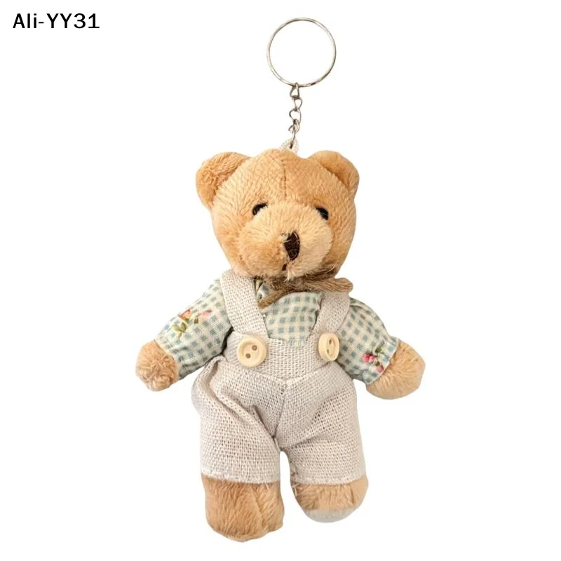

【Y31】1Pc 2026 Stuffed Plush Bear Doll Toy Keychain Pendant for Couple Lovers Gift Hanging Ornament Bag Decoration Accessories