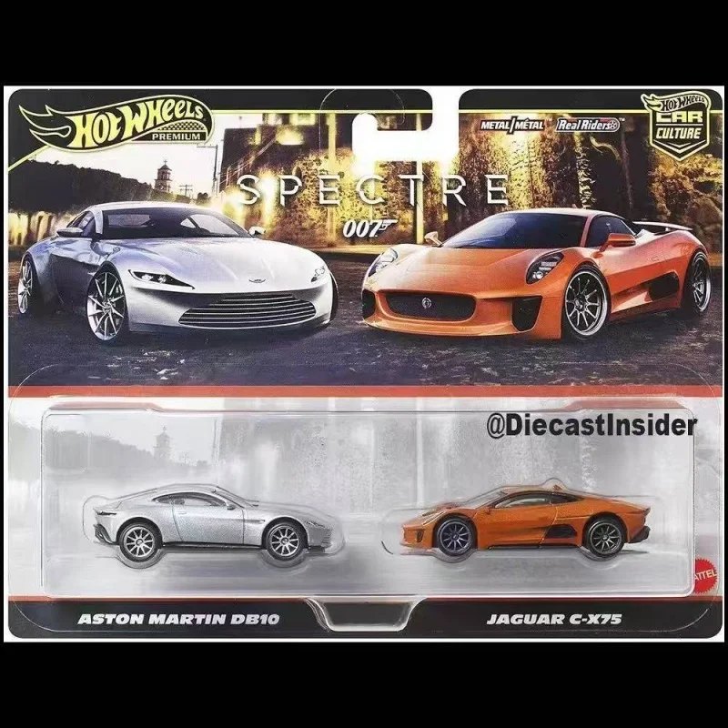 오리지널 핫휠 카 컬쳐 모델 Hbl96 닛산 아스톤 마틴 알파 로메오 커스텀 컬렉션 자동차 모델 듀얼 세트 자동차 선물 장난감